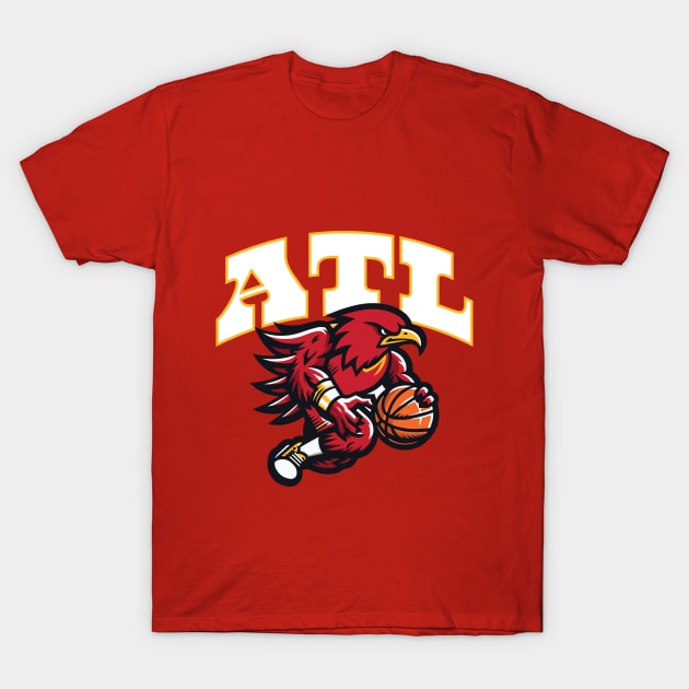 Atlanta Basketball Mascot Tee: Show Your ATL Team Spirit! Unique Design & Comfortable Fit. Perfect for Fans of Atlanta Hoops! T-Shirt by CC0hort